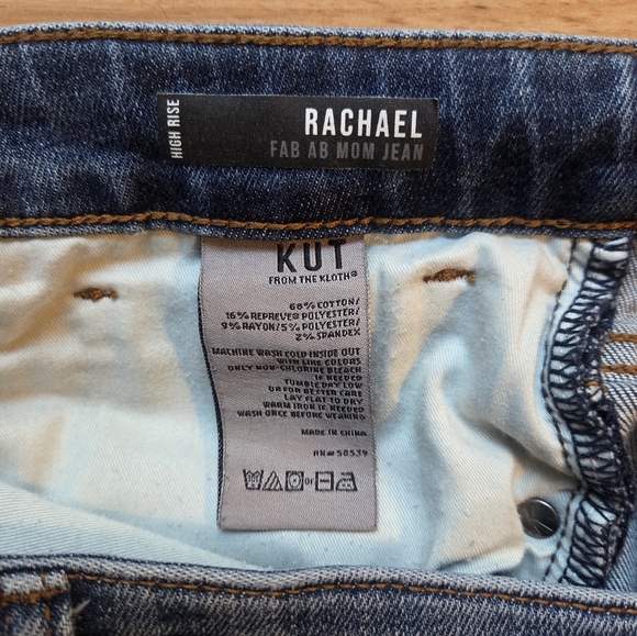 Kut from the Kloth High Rise Rachael Fab AB Mom Jeans 16 - Picture 4 of 7